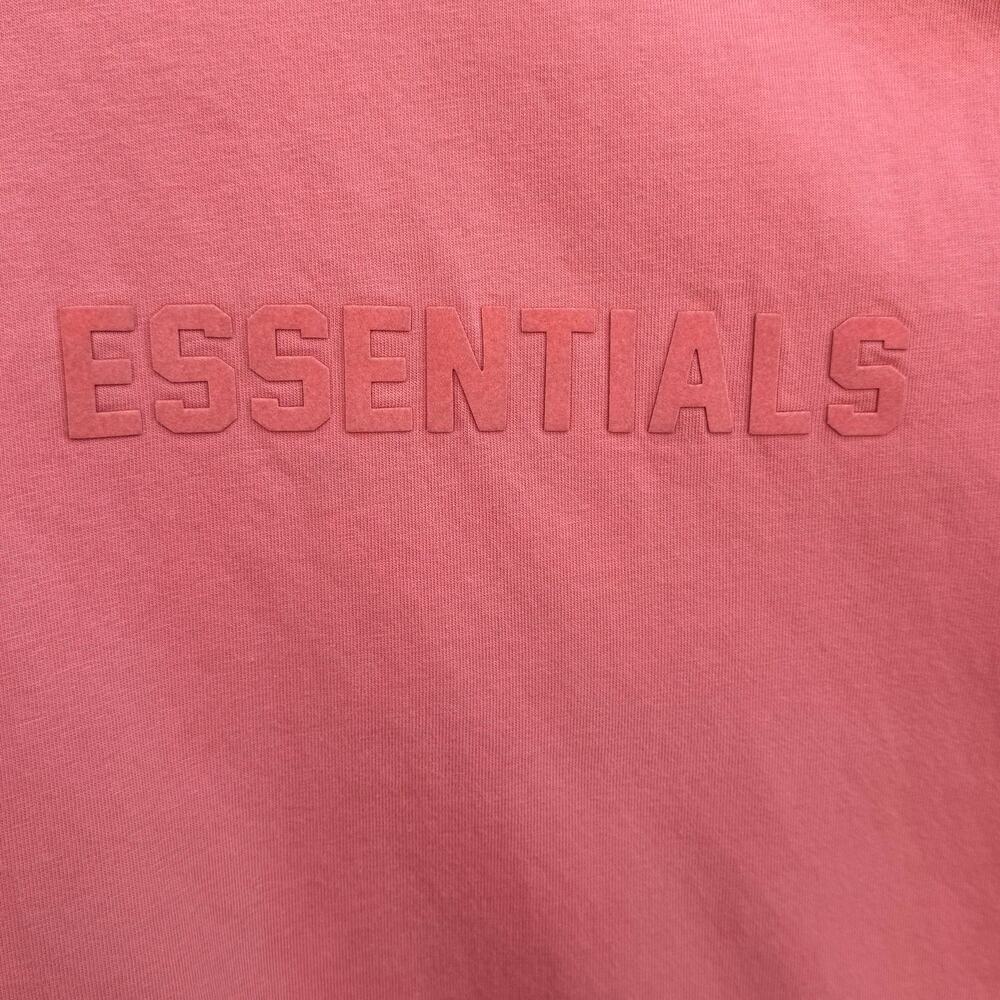 Fear of God Essentials Logo T-Shirt Orange Oversized Men's XL Streetwear - Picture 4 of 9